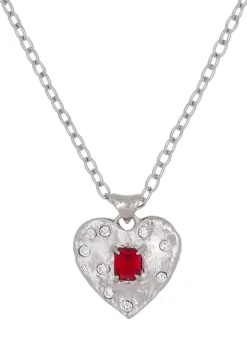 Super Heart Necklace in Silver
