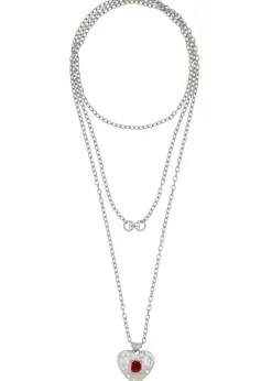 Super Heart Necklace in Silver