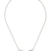 Tropicana Butterfly Necklace in Silver - Rosa/Limoncello