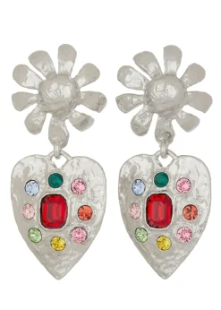 Tropicana Earrings in Silver - Multi