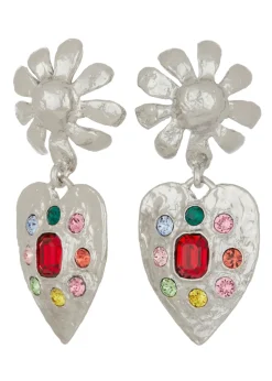 Tropicana Earrings in Silver - Multi