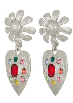 Tropicana Earrings in Silver - Multi
