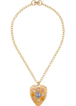 Tropicana Necklace in Gold - Light Blue