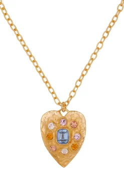 Tropicana Necklace in Gold - Light Blue