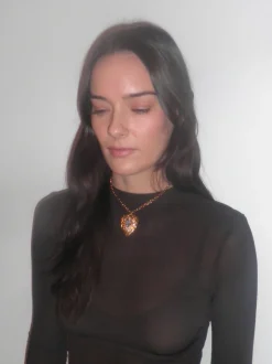 Tropicana Necklace in Gold - Light Blue