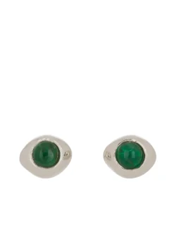Vero Studs in Silver - Emerald