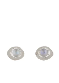 Vero Studs in Silver - Moonstone